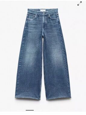 rag & bone Wide-Leg High-Rise Miramar sweatpant jeans with button